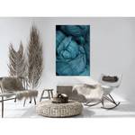 Quadro Melancholic Wool Materiali a base legno e lino - Turchese