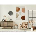 Wandbild Beige Abstraction Holzwerkstoff & Leinen - Beige