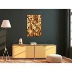 Wandbild Autumn Aura Holzwerkstoff & Leinen - Gold