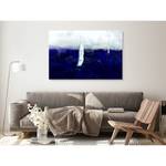 Afbeelding Maritime Memory verwerkt hout & linnen - blauw/wit - 90 x 60 cm