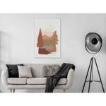 Wandbild Autumn in the Mountains Holzwerkstoff & Leinen - Mehrfarbig