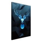 Afbeelding Ice Deer verwerkt hout & linnen - blauw