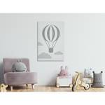 Wandbild Balloon Travel Holzwerkstoff & Leinen - Grau