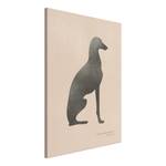 Afbeelding Calm Greyhound verwerkt hout & linnen - meerdere kleuren