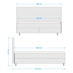 Boxspring Stavanger 160 x 200cm - Koudschuimtopper