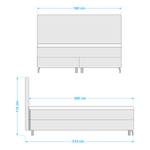 Boxspring Halmstad 160 x 200cm - Koudschuimtopper