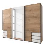 Armoire à portes coulissantes Emden2 E78638 - Blanc alpin / Imitation chêne parqueté - Largeur : 270 cm