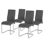 Chaise cantilever Claras Gris - Lot de 4