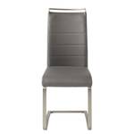 Chaise cantilever Lezuza Cuir synthétique Leja: Gris - Lot de 4