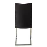 Chaises Marco Cuir Gyda: Noir - Lot de 4