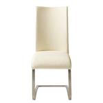 Chaises Marco Cuir Gyda: Créme - Lot de 4