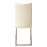 Chaises Marco Cuir Gyda: Créme - Lot de 4