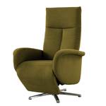 Relaxfauteuil Nesebar II Platweefsel Olea: Olijfgroen - Relaxfunctie - Zonder opstahulp - Handmatig verstelling