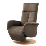 Relaxfauteuil Nesebar I Microvezel Flavie: Cappuccino - Relaxfunctie - Zonder opstahulp - Handmatig verstelling