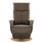 Relaxfauteuil Nesebar I Microvezel Flavie: Cappuccino - Relaxfunctie - Zonder opstahulp - Elektrisch verstelbaar: 2 motoren met accu