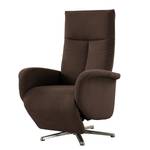 Relaxfauteuil Nesebar II Platweefsel Olea: Espresso - Relaxfunctie - Zonder opstahulp - Elektrisch verstelbaar: 2 motoren met accu