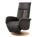 Fauteuil relax Nesebar I Microfibre Flavie: Gris - Fonction relaxation - Sans aide au redressement - Réglage électrique : 2 moteurs avec batterie