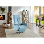 Fauteuil relax Nesebar II Tissu Olea: Bleu clair - Fonction relaxation - Avec aide au redressement - Réglage électrique : 2 moteurs avec batterie