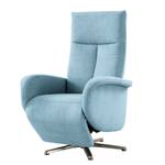 Fauteuil relax Nesebar II Tissu Olea: Bleu clair - Fonction relaxation - Avec aide au redressement - Réglage électrique : 2 moteurs avec batterie