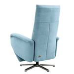 Fauteuil relax Nesebar II Tissu Olea: Bleu clair - Fonction relaxation - Avec aide au redressement - Réglage électrique : 2 moteurs avec batterie