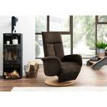 Fauteuil relax Nesebar I Microfibre Flavie: Marron foncé - Fonction relaxation - Avec aide au redressement - Réglage électrique : 2 moteurs avec batterie