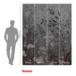 Vlies-fotobehang Moonlight Flowers vlies - zwart/wit/roze