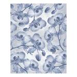 Papier peint intissé Orchidée Intissé - Bleu / Blanc