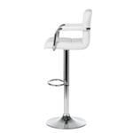 Chaise de bar Fitzgerald Blanc / Chrome - Lot de 2