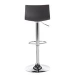 Chaise de bar Falkland Noir - Chrome brillant - Lot de 2