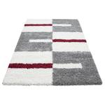 Tapis épais Fornax Polypropylène - Gris / Rouge - 120 x 170 cm