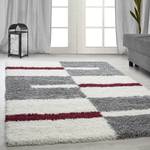 Tapis épais Fornax Polypropylène - Gris / Rouge - 120 x 170 cm