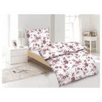 Beddengoed Rosi polyester microvezel - wit/rood