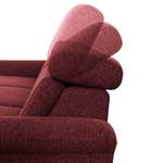 Divano angolare Estufa Tessuto piatto - Tessuto Amra: rosa anticato - Longchair preimpostata a destra - Funzione letto