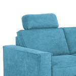 Canapé d’angle Ford Point Tissage à plat - Tissu Palila: Bleu clair - Méridienne longue à droite (vue de face) - Sans fonction couchage