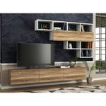 Ensemble meubles TV Dovery (2 éléments) Imitation noyer / Blanc
