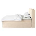 Premium Boxspringbett KINX Samt Vaia: Creme - 180 x 200cm - H3 - 130 cm