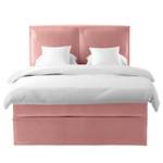 Lit boxspring Kinx Velours Vaia: Rose vieilli - 160 x 200cm - D3 medium - 130 cm