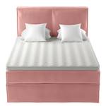 Lit boxspring Kinx Velours Vaia: Rose vieilli - 160 x 200cm - D3 medium - 130 cm