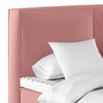 Premium boxspring KINX Velours Vaia: antiek roze - 160 x 200cm - H3 medium - 130cm