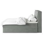 Premium boxspring KINX Velours Vaia: Grijs - 160 x 200cm - H3 medium - 130cm