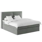 Lit boxspring Kinx Velours Vaia: Gris - 200 x 200cm - D3 medium - 130 cm