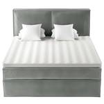 Lit boxspring Kinx Velours Vaia: Gris - 200 x 200cm - D3 medium - 130 cm