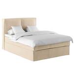 Premium Boxspringbett KINX Samt Vaia: Creme - 140 x 200cm - H2 - 130 cm