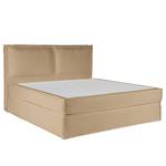 Premium boxspring KINX Gerecycleerde structuurstof Gesa: Beige - 140 x 200cm - H3 medium - 130cm