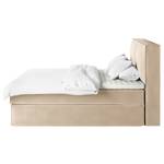 Premium Boxspringbett KINX Samt Vaia: Beige - 180 x 200cm - H2 - 130 cm