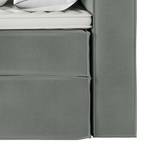 Lit boxspring Kinx Velours Vaia: Gris - 180 x 200cm - D2 souple - 130 cm