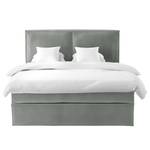 Premium Boxspringbett KINX Samt Vaia: Grau - 180 x 200cm - H2 - 130 cm