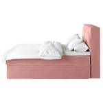 Premium boxspring KINX Velours Vaia: antiek roze - 160 x 200cm - H2 zacht - 130cm