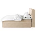 Premium boxspring KINX Velours Vaia: Beige - 140 x 200cm - H2 zacht - 130cm