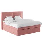 Premium boxspring KINX Velours Vaia: antiek roze - 180 x 200cm - H2 zacht - 130cm